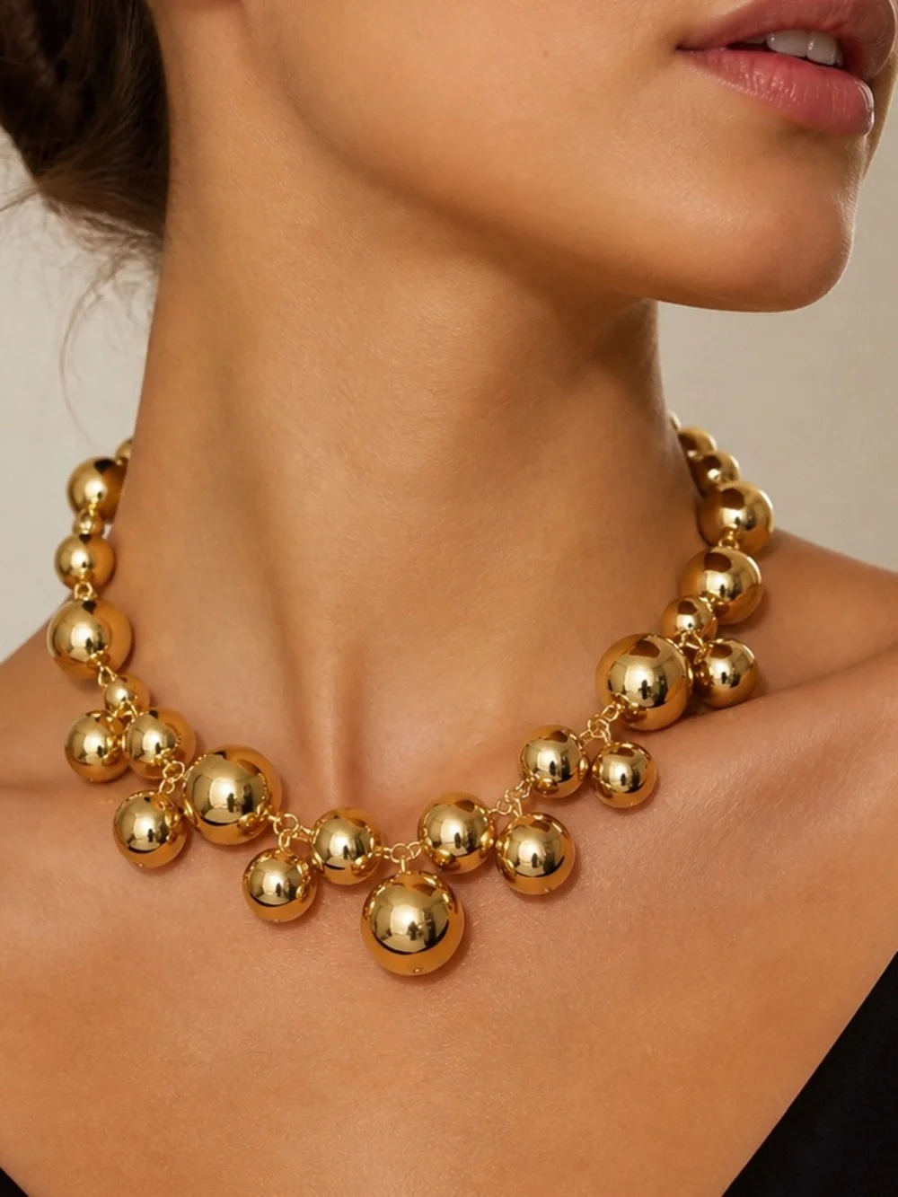 Bold Chunky Bubble Statement Necklace